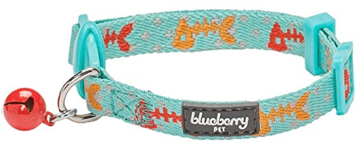 Blueberry Pet Adjustable Breakaway Cat Collar with Bell